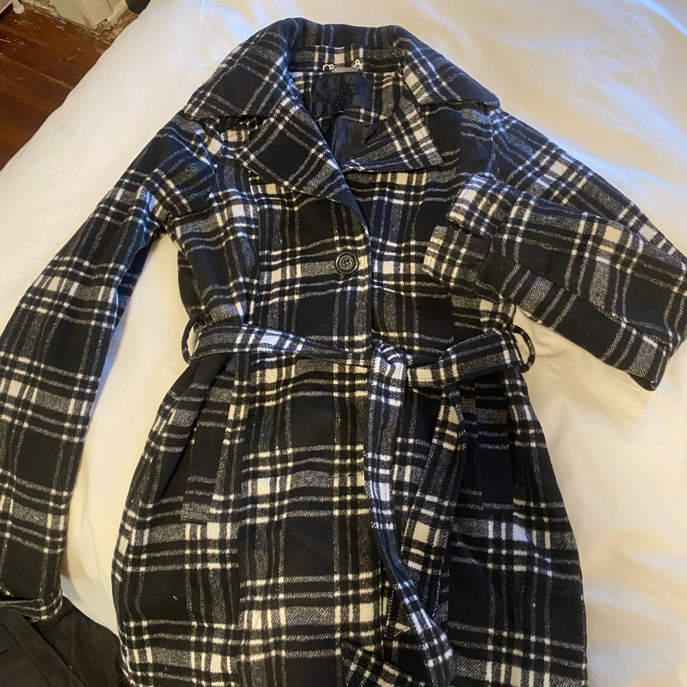 Black and white plaid jacket